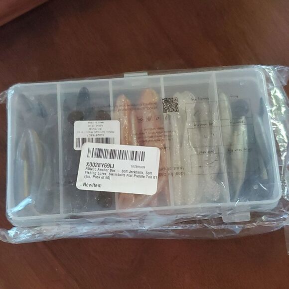 Runcl Anchor Box Soft Jerkbaits Lures Swimbaits for Flat Paddle Tail NEW - Picture 2 of 3